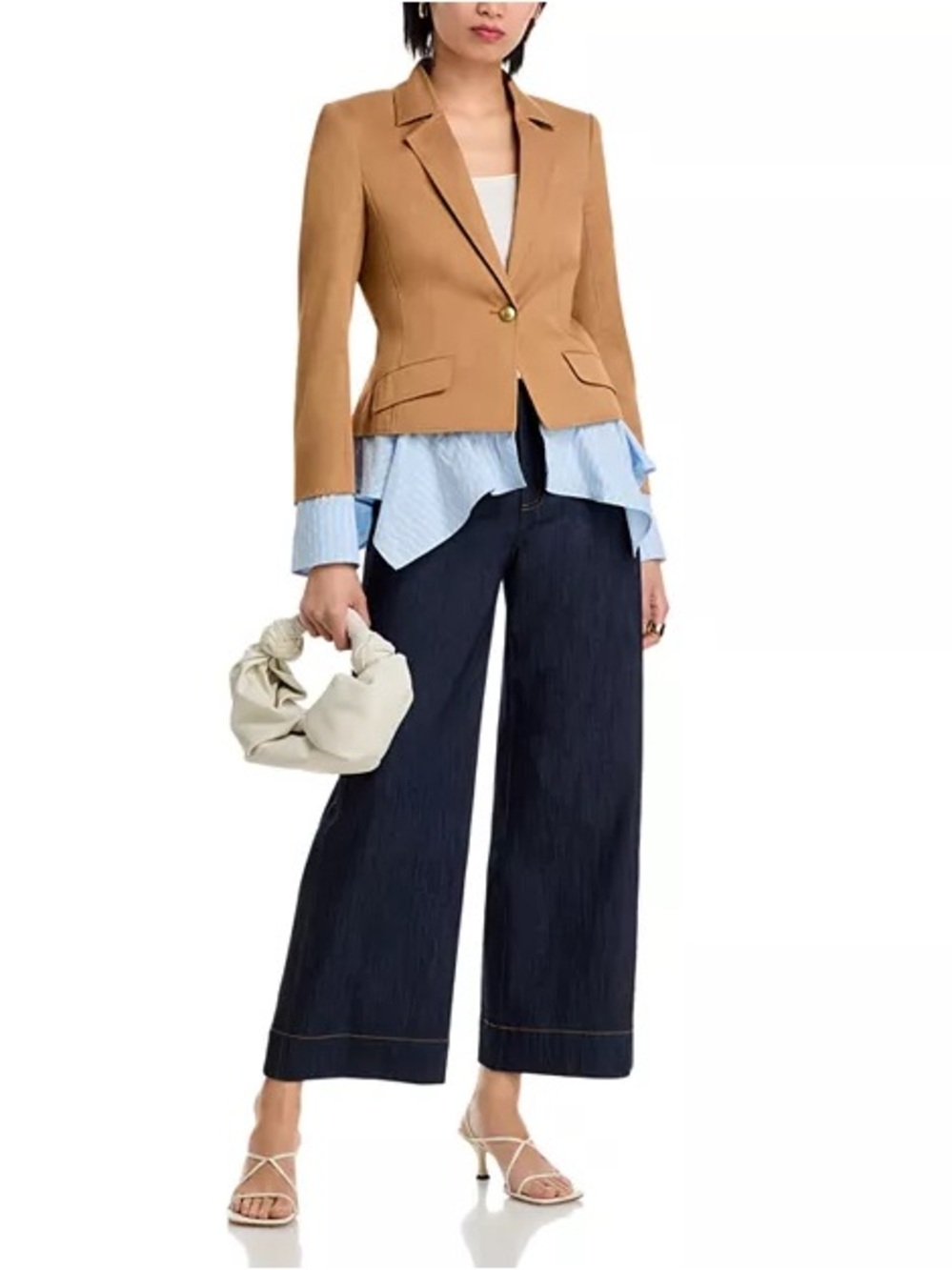 Cinq A Sept Shilo Jacket in Brown Sandstone/Light Bluebell - Picture 7 of 7